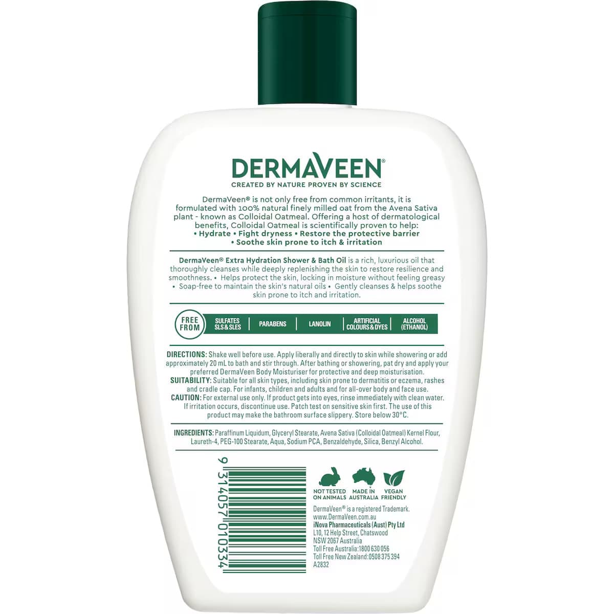 Thumbnail DermaVeen Extra Hydration Shower & Bath Oil 500ml