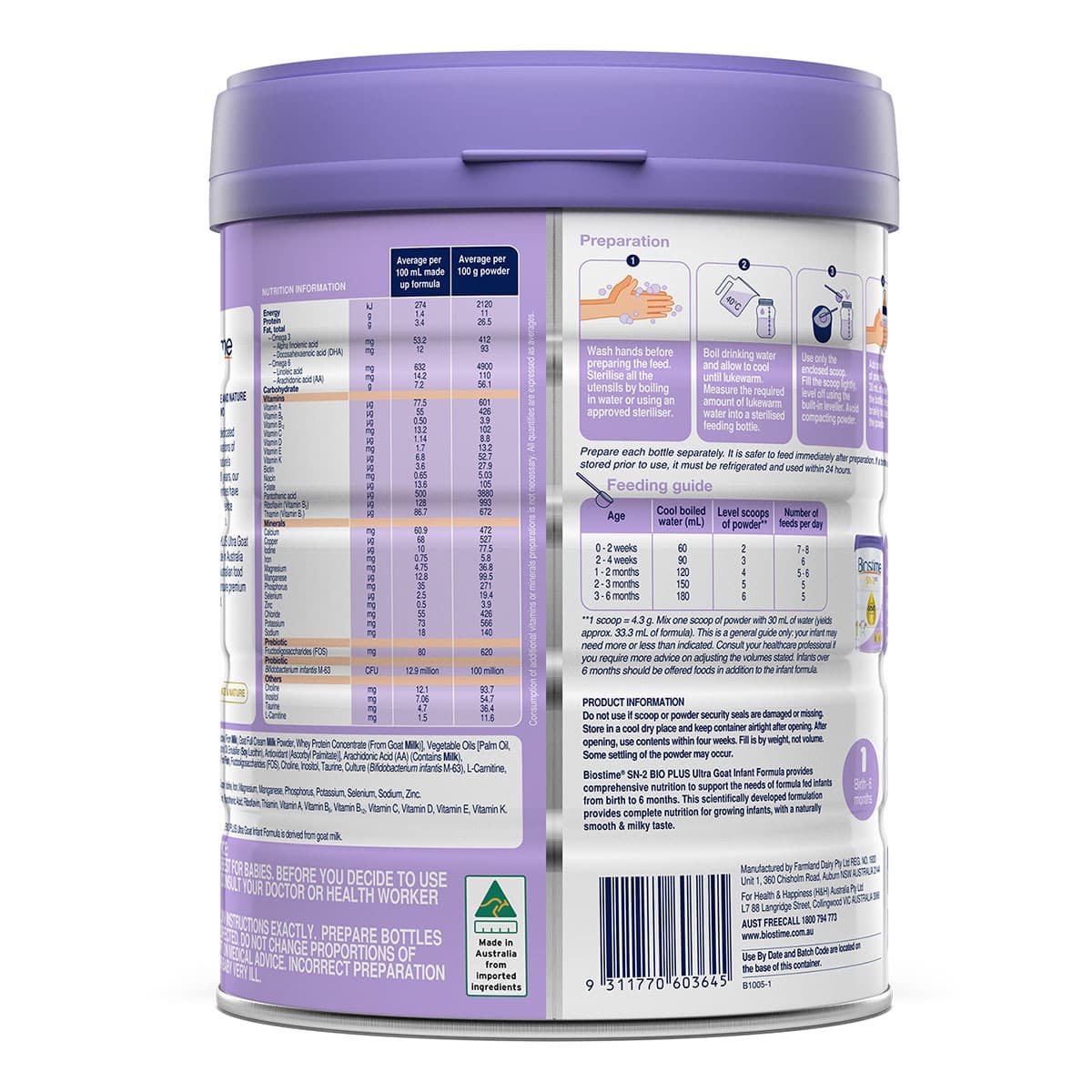 Thumbnail Biostime SN-2 Bio Plus Ultra Goat Infant Formula 800g