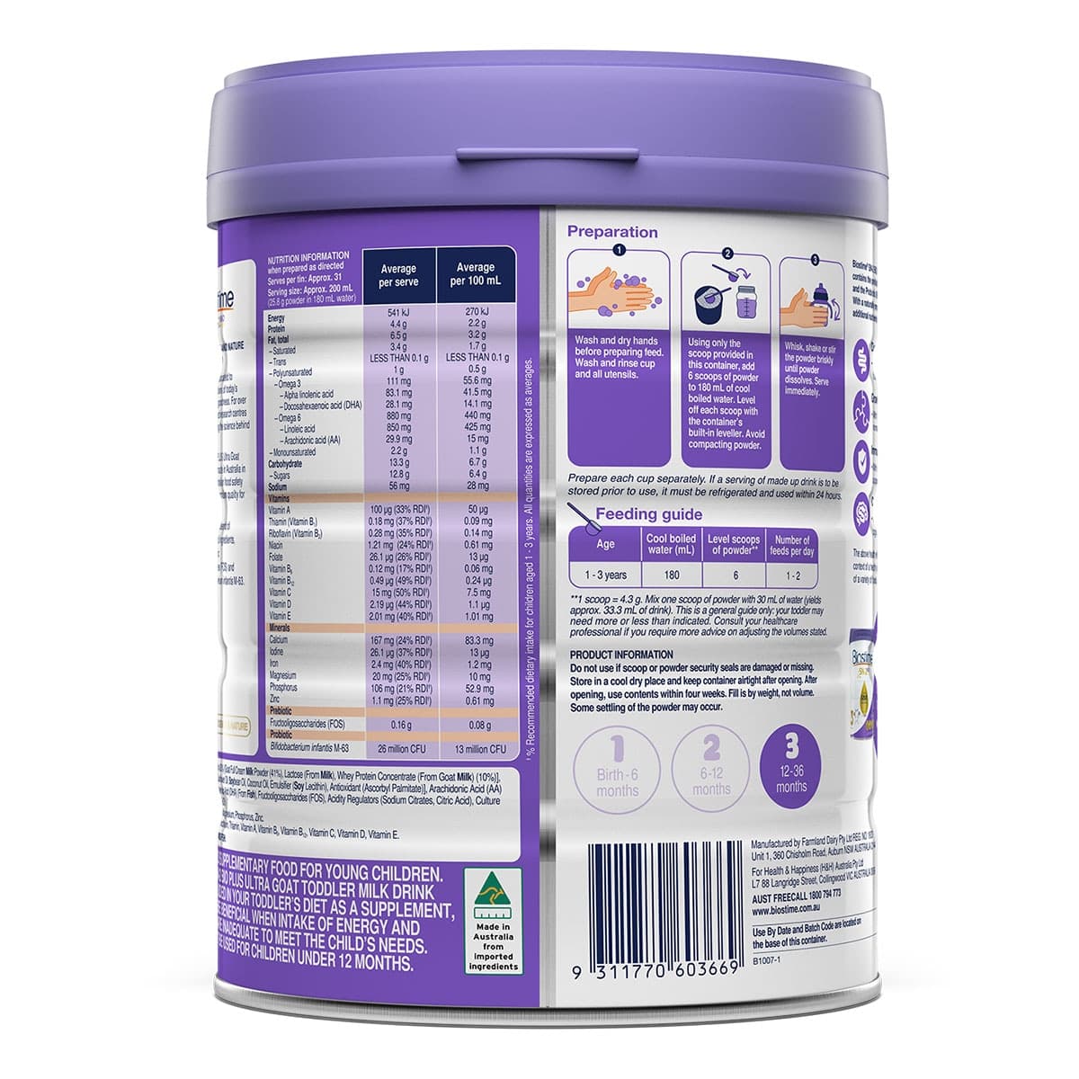 Thumbnail Biostime SN-2 Bio Plus Ultra Goat Toddler Milk Drink 800g