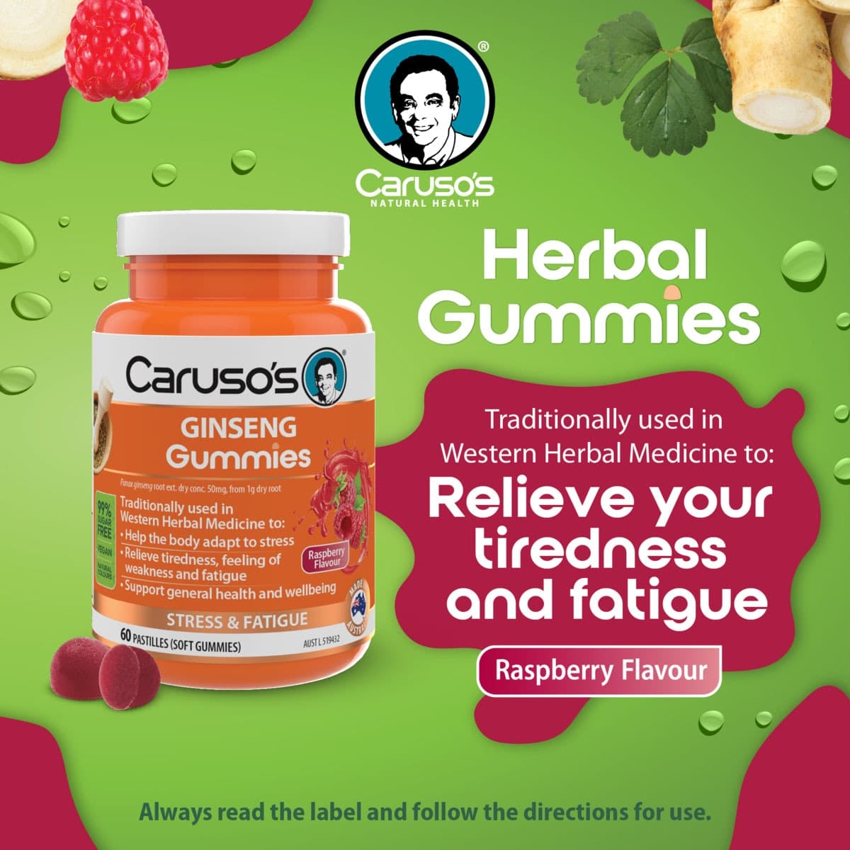 Thumbnail Carusos Ginseng Gummies 60 Pack
