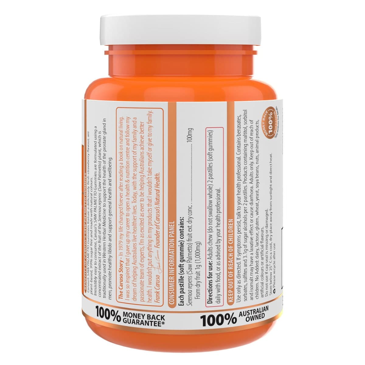 Thumbnail Carusos Saw Palmetto Gummies 60 Pack