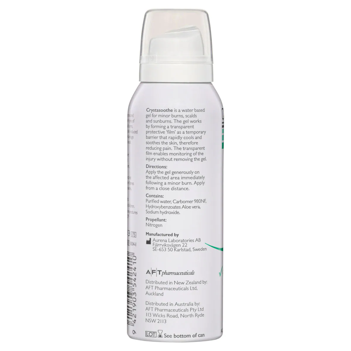 Thumbnail Crystaderm Crystasoothe Burn Gel Spray Aloe Vera 100mL