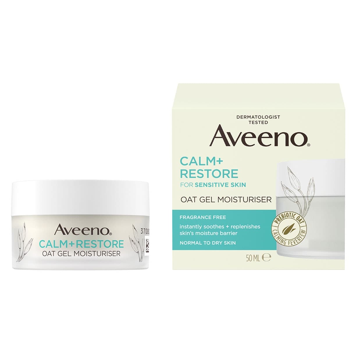Aveeno Calm+ Restore Oat Gel Moisturiser 50mL