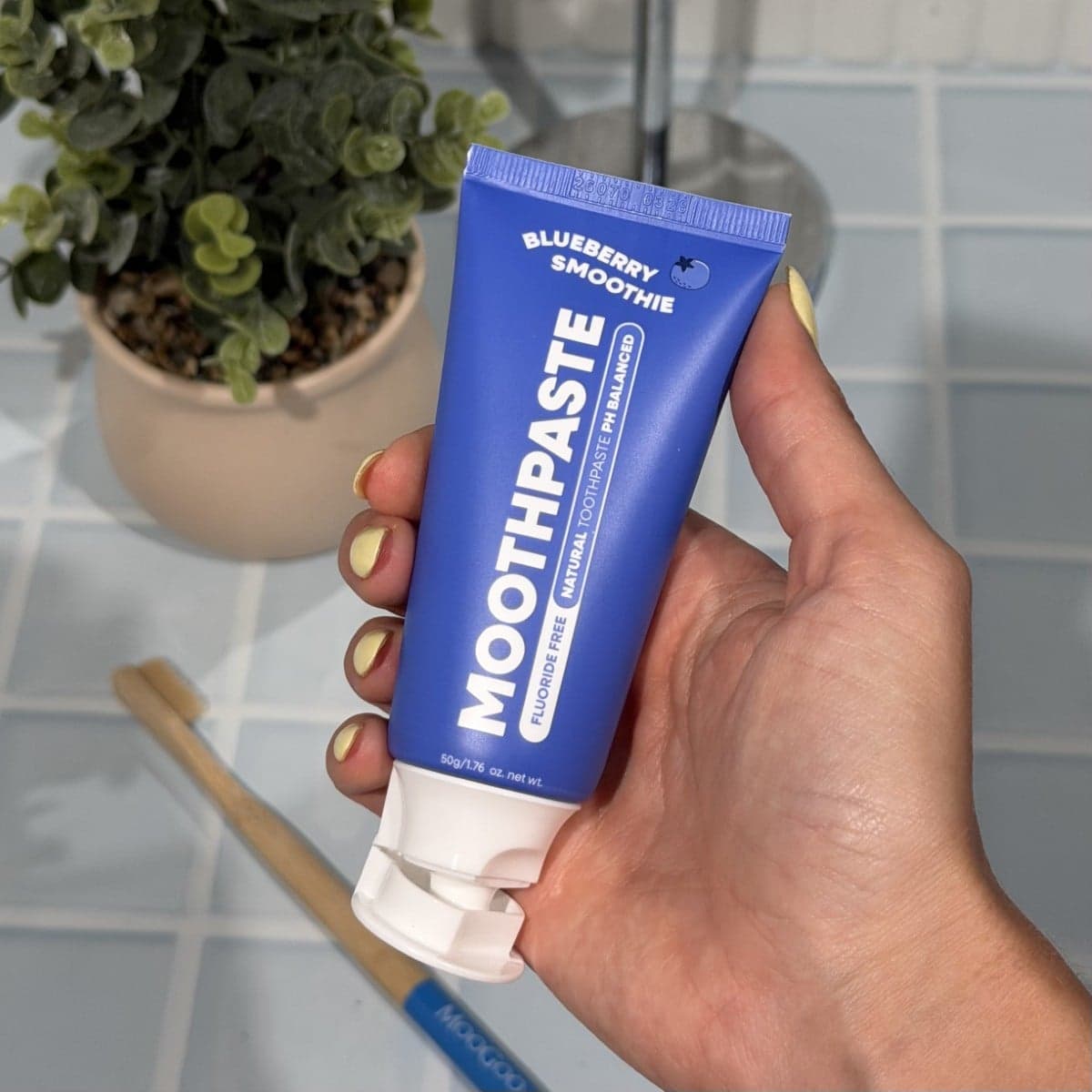 Thumbnail MooGoo Kids Fluoride Free Natural Toothpaste Blueberry Smoothie 50g