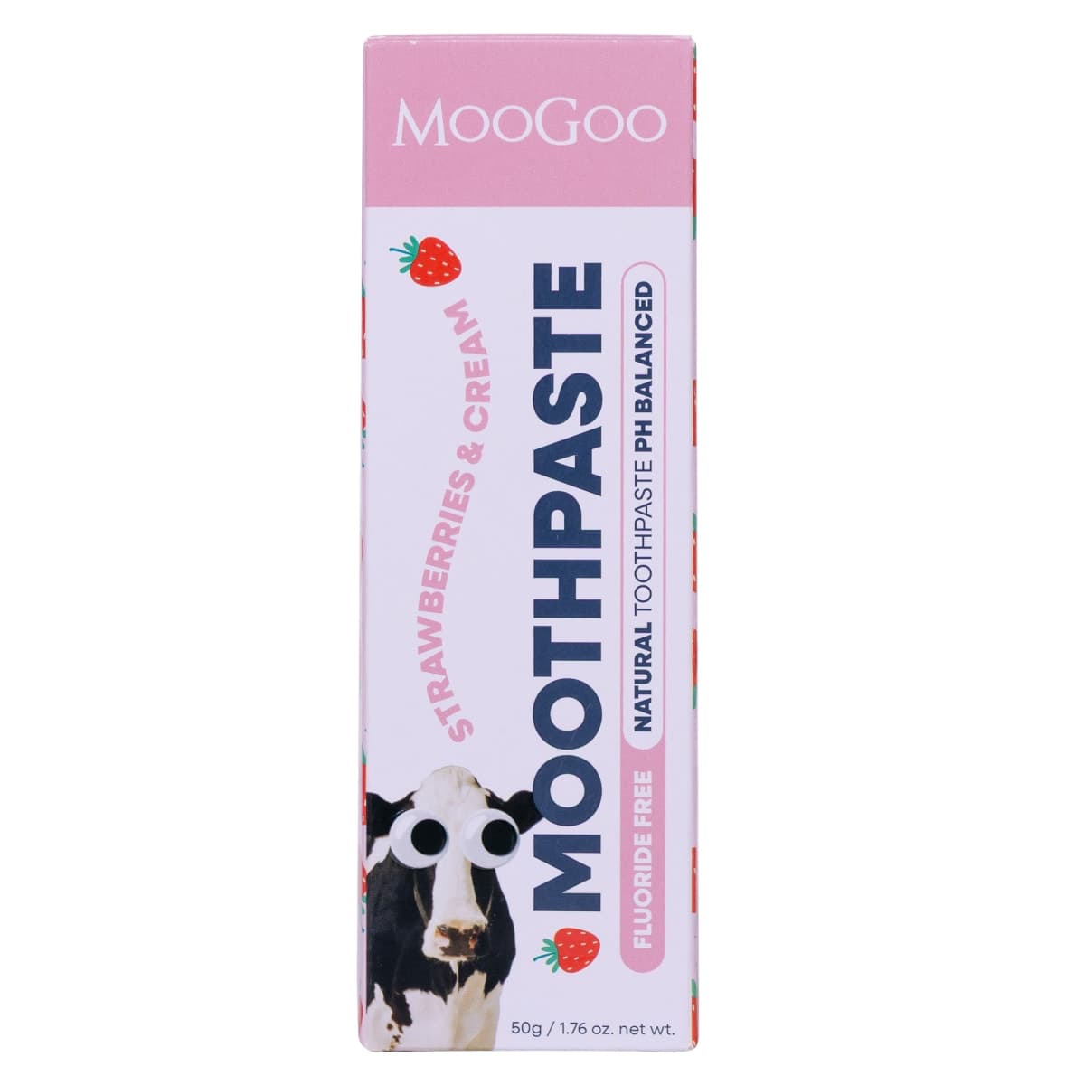 Thumbnail MooGoo Kids Fluoride Free Natural Toothpaste Strawberries & Cream 50g