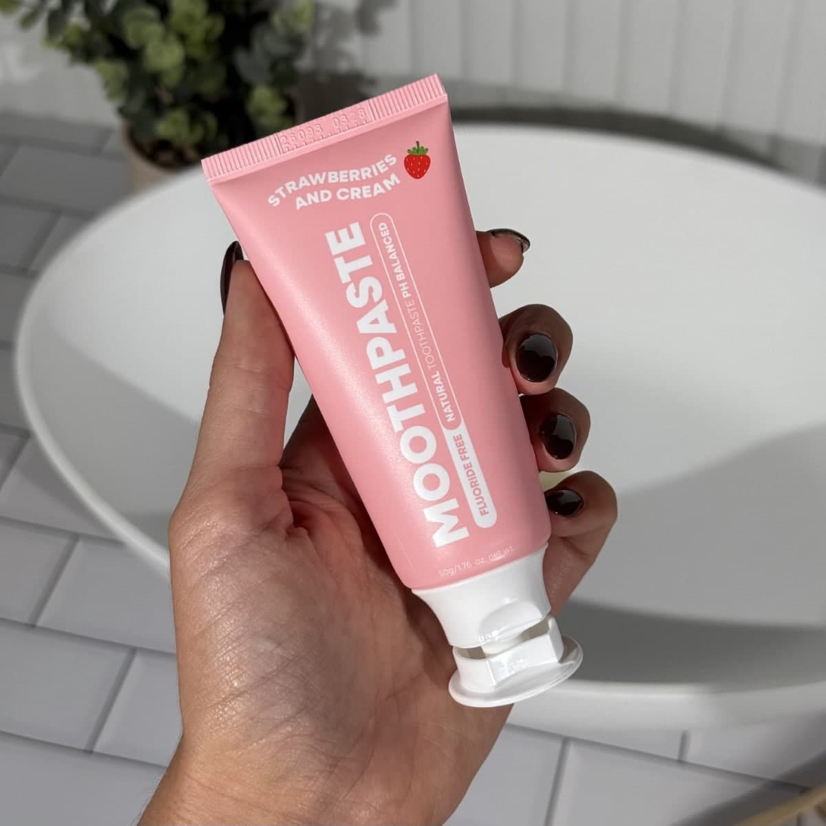 Thumbnail MooGoo Kids Fluoride Free Natural Toothpaste Strawberries & Cream 50g