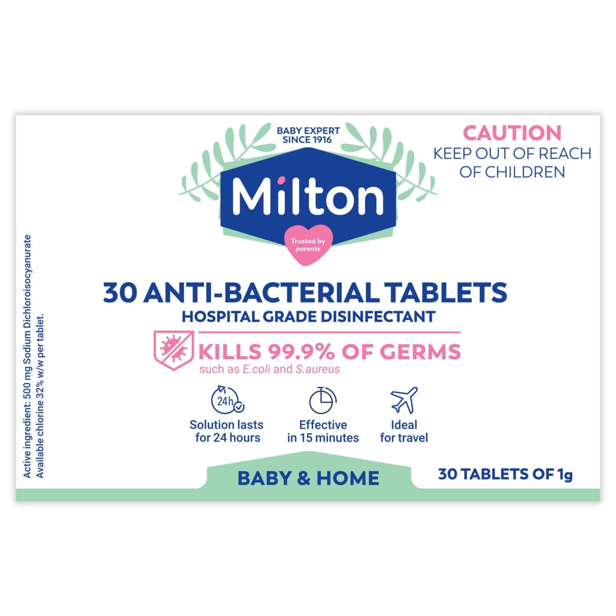 Thumbnail Milton Antibacterial Sterilising Tablets 30 Pack