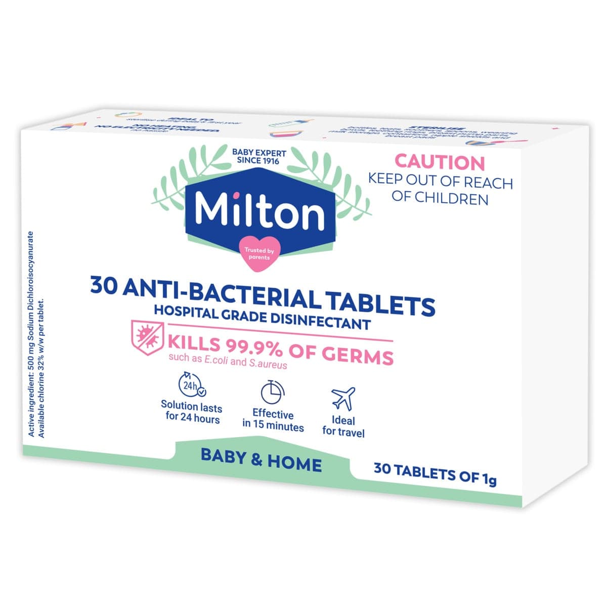 Thumbnail Milton Antibacterial Sterilising Tablets 30 Pack