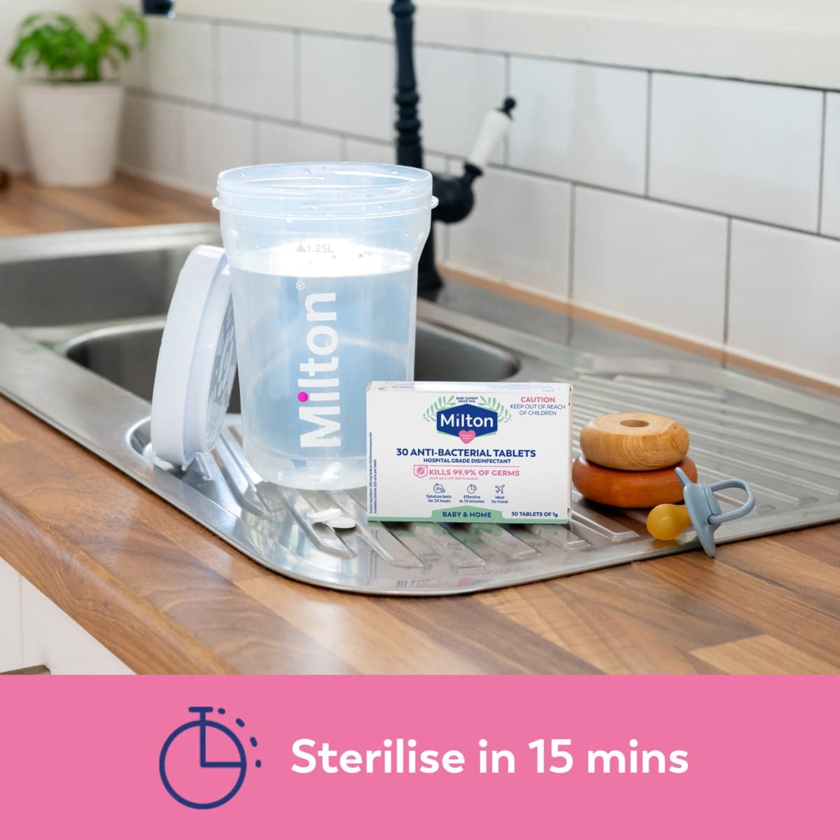 Thumbnail Milton Antibacterial Sterilising Tablets 30 Pack