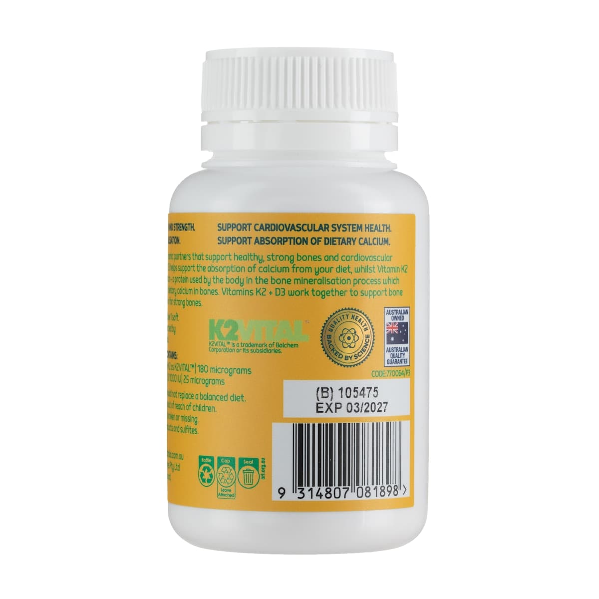 Thumbnail Quality Health Vitamin K2 + D3 90 Capsules