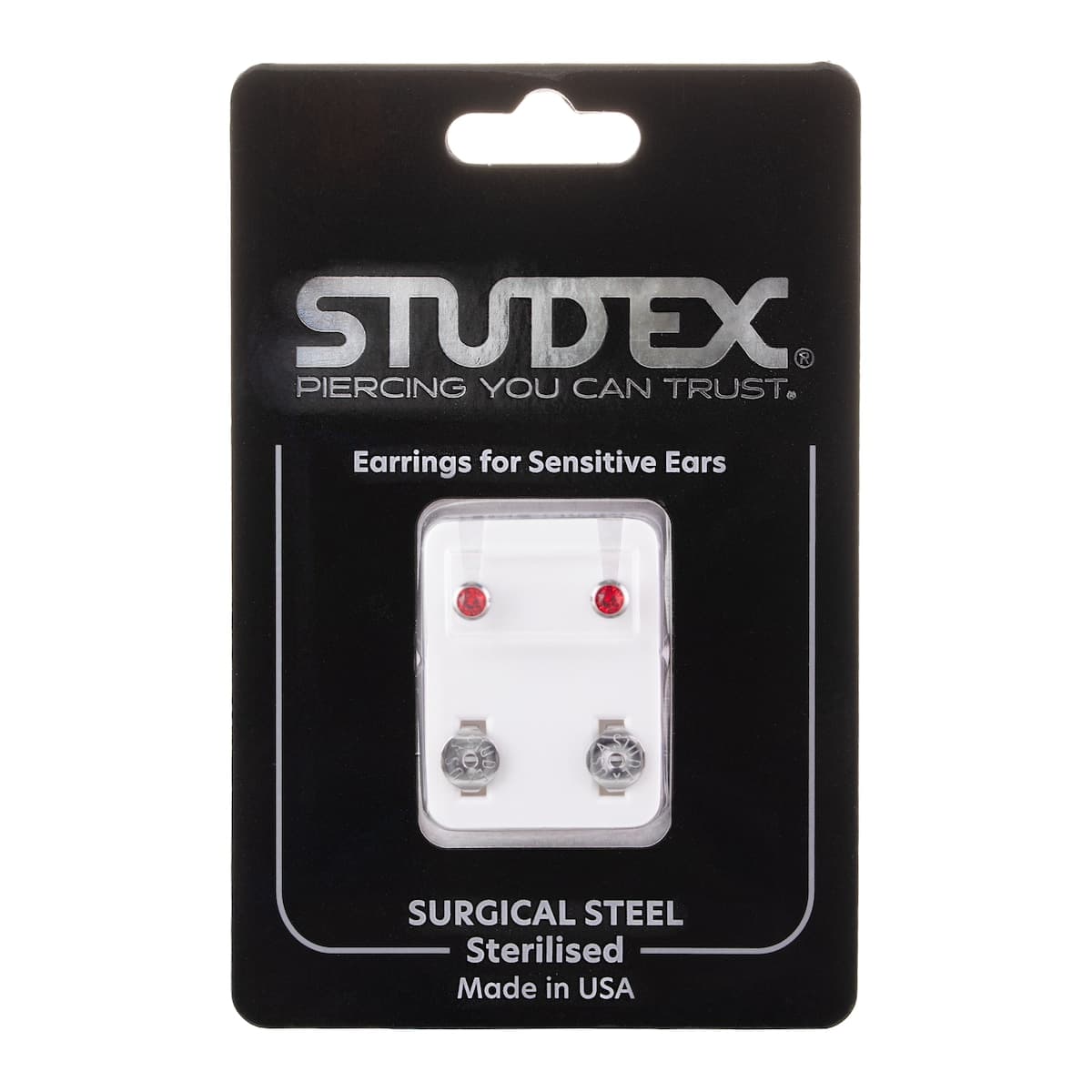 Studex Regular Birthstone July Silver Stud Earring 1 Pair