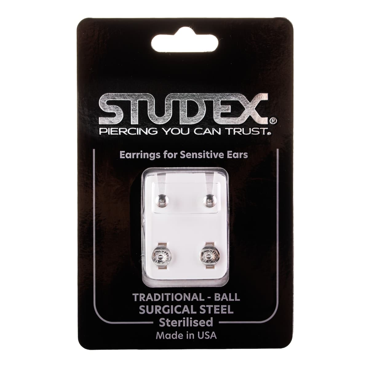 Thumbnail Studex Traditional Ball Surgical Steel Stud Earrings 1 Pair