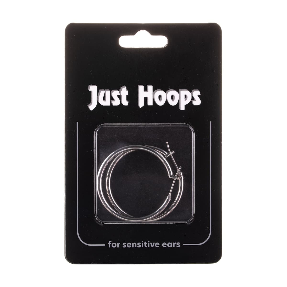 Thumbnail Studex Just Hoops 28mm Hoop Earring Rhodium 1 Pair