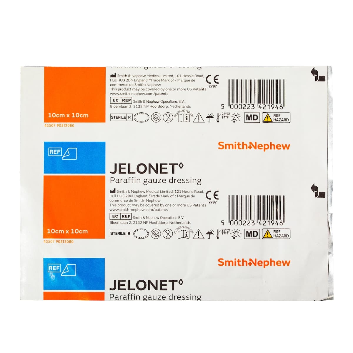 Thumbnail Jelonet Paraffin Gauze Dressing 10cm x 10cm Single