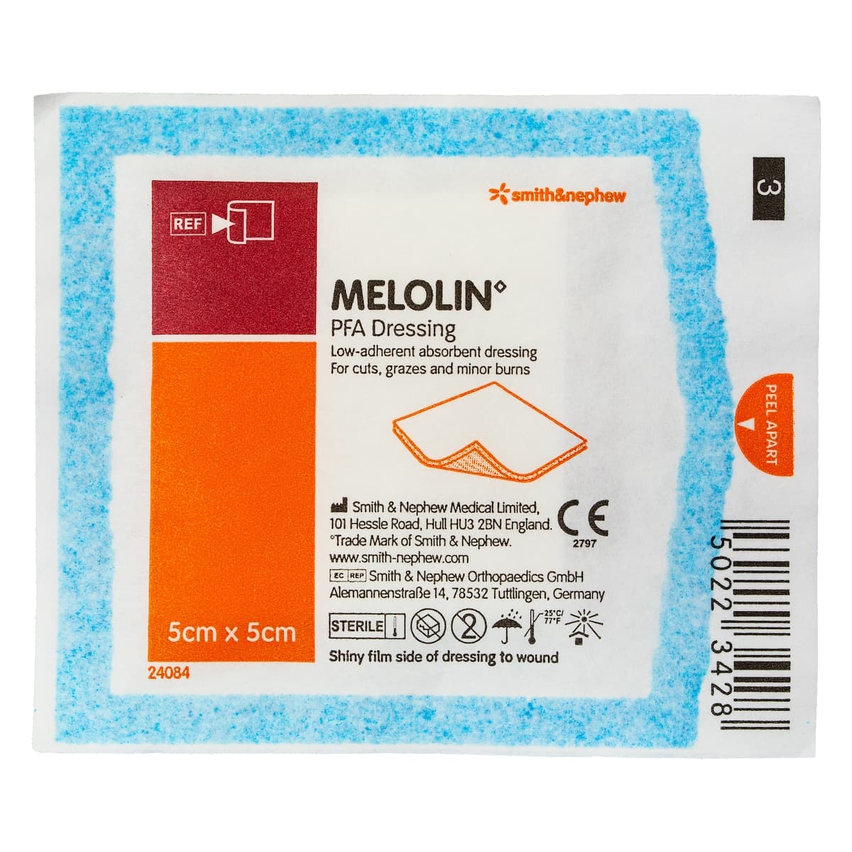 Thumbnail Melolin Absorbent Wound Dressing 5cm x 5cm Single