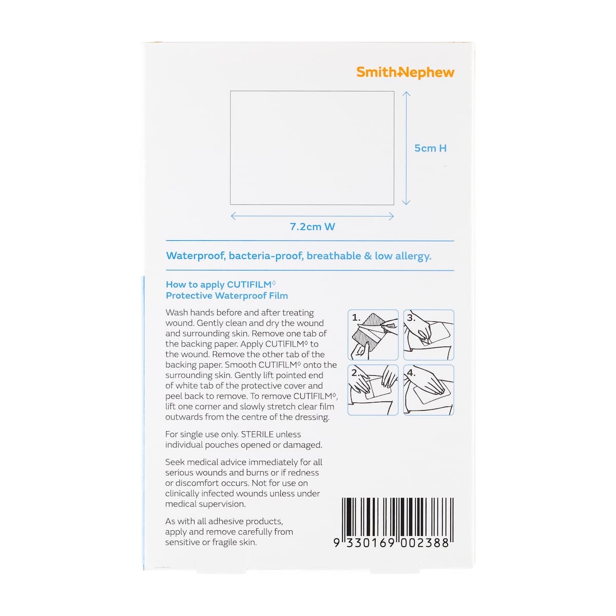 Thumbnail Cutifilm Protective Waterproof Film 7.2cm x 5cm 5 Pack