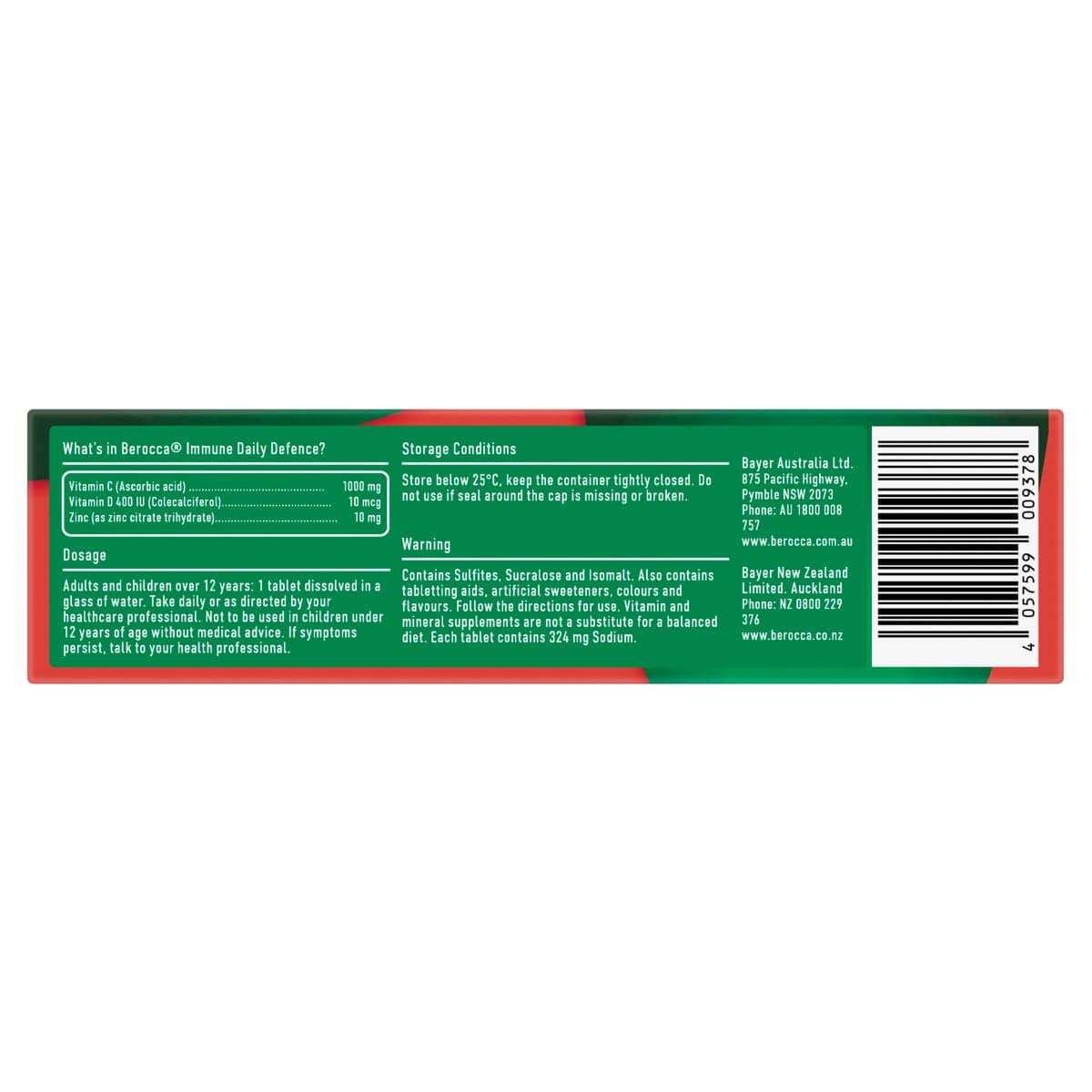 Thumbnail Berocca Immune Effervescent Tablets Orange 15 Pack