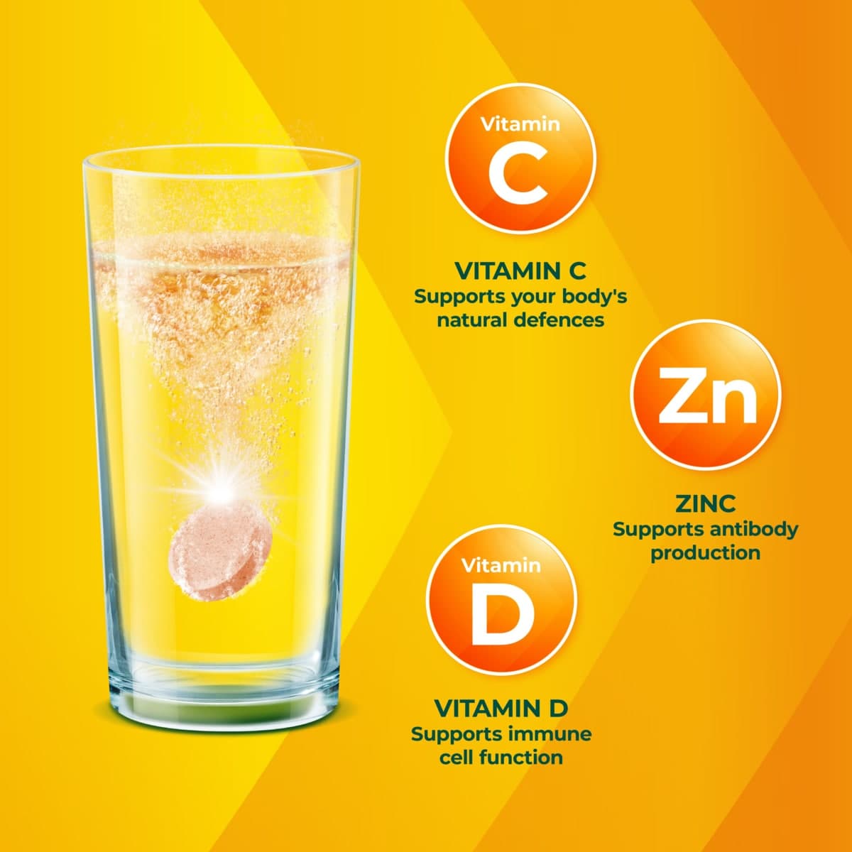 Thumbnail Berocca Immune Effervescent Tablets Orange 15 Pack