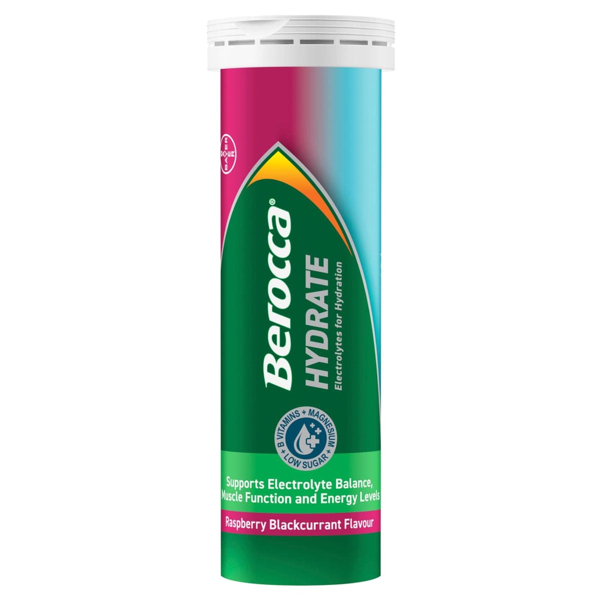 Thumbnail Berocca Hydrate Electrolyte Effervescent Tablets Raspberry Blackcurrant 20 Pack