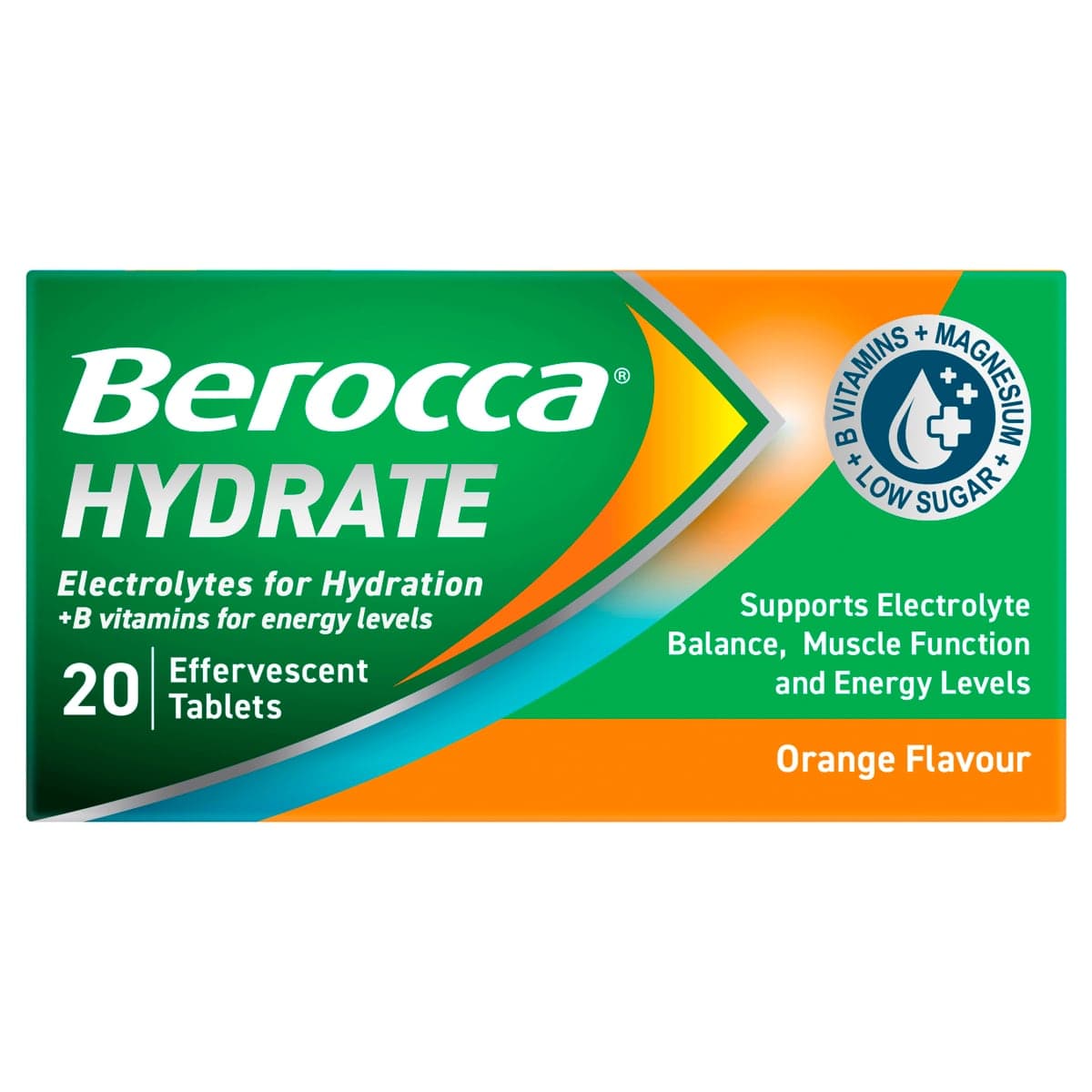 Thumbnail Berocca Hydrate Electrolyte Effervescent Tablets Orange 20 Pack