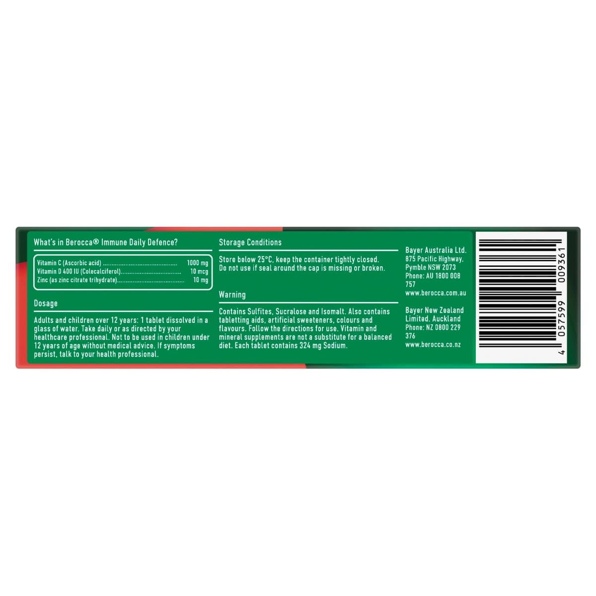 Thumbnail Berocca Immune Effervescent Tablets Orange 30 Pack