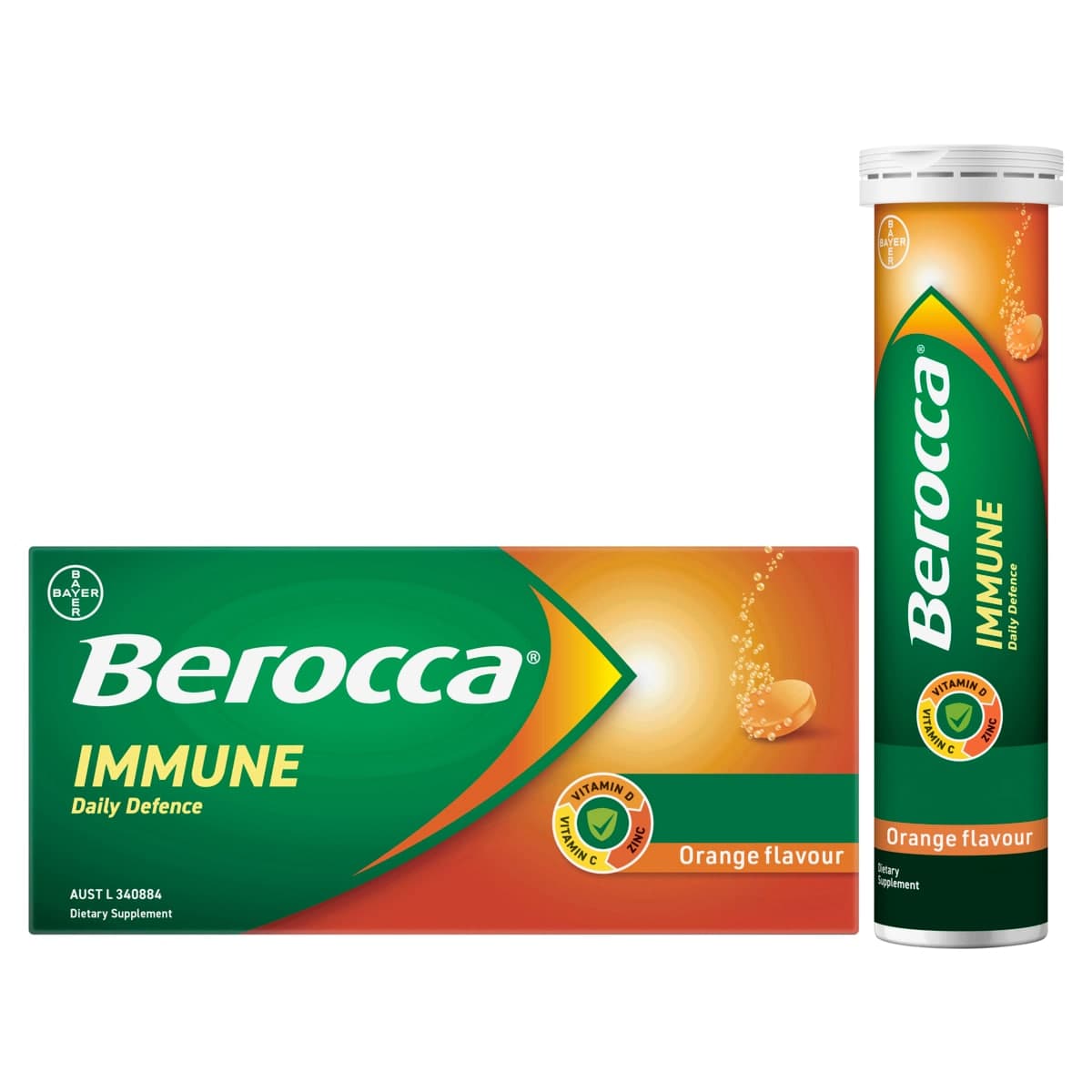Thumbnail Berocca Immune Effervescent Tablets Orange 30 Pack