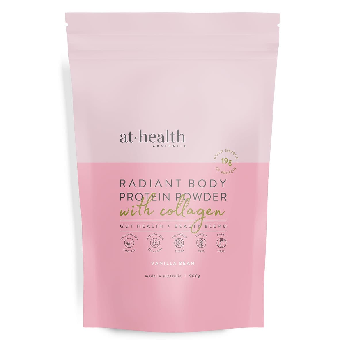 At Health Australia Radiant Body Protein with Collagen Vanilla 900g