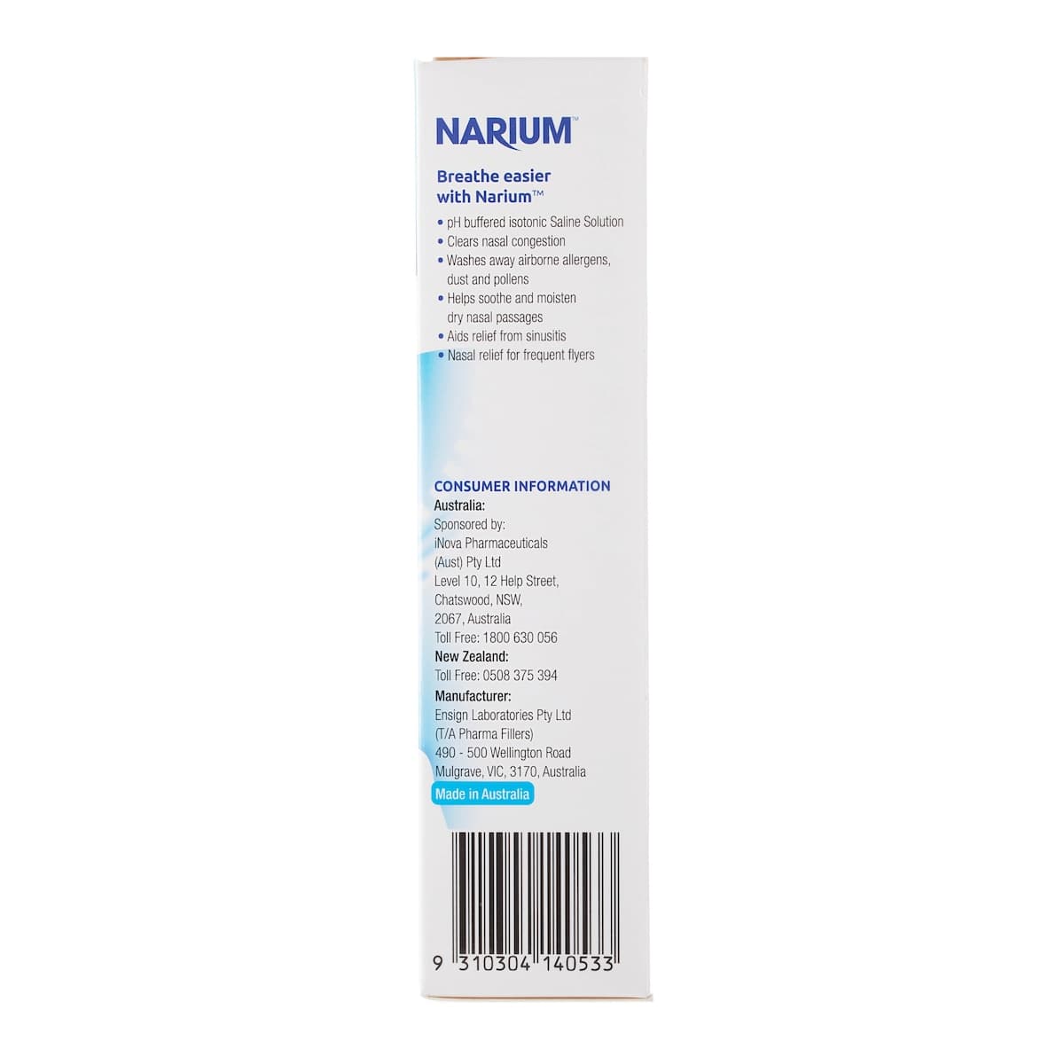Thumbnail Narium Saline Nasal Spray 100ml