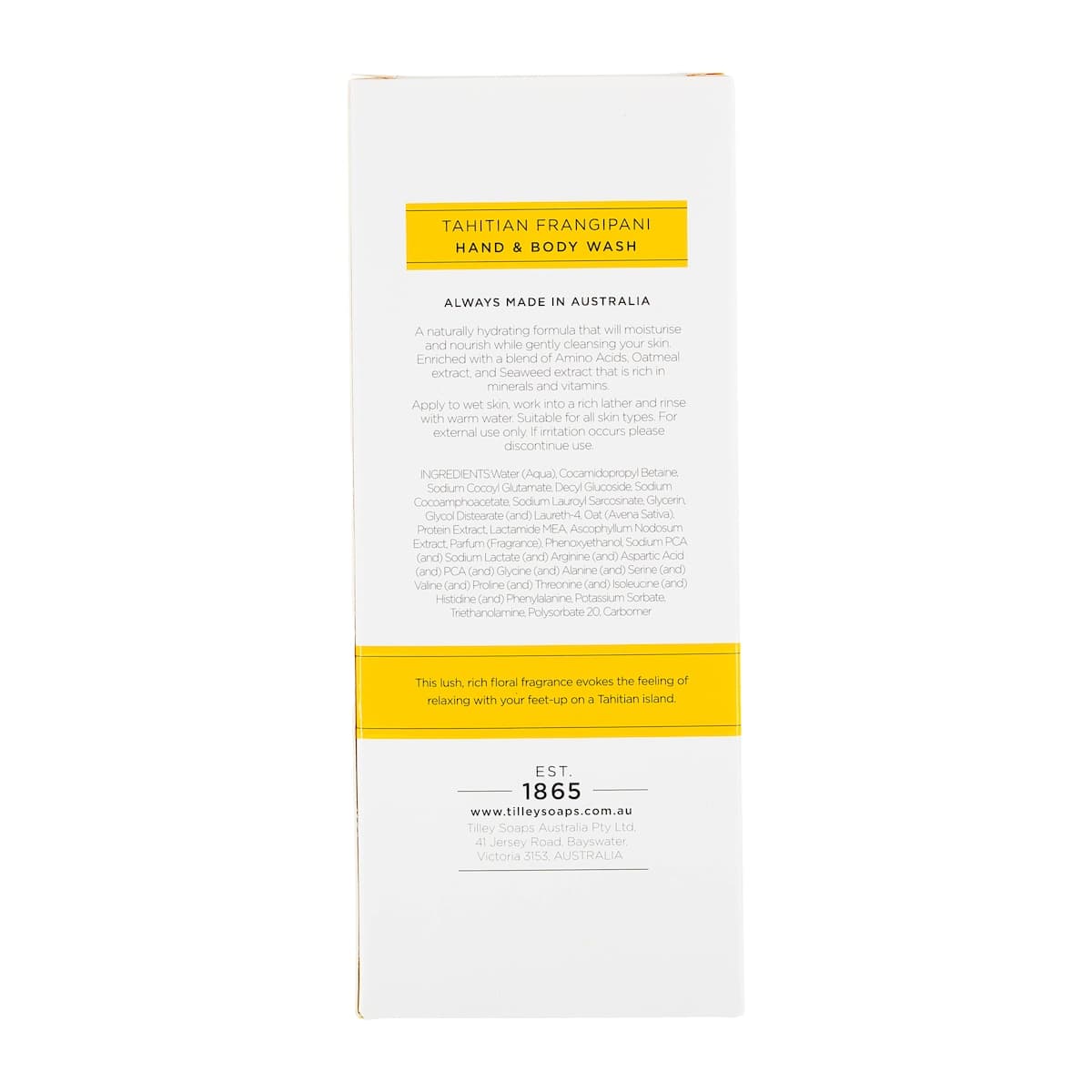 Thumbnail Tilley Body Wash Tahitian Frangipani 400ml