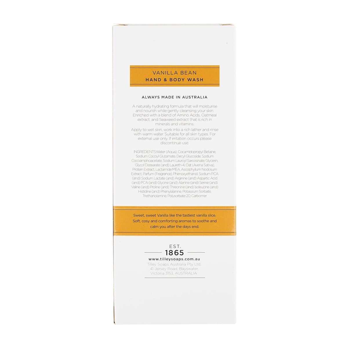 Thumbnail Tilley Body Wash Vanilla Bean 400ml