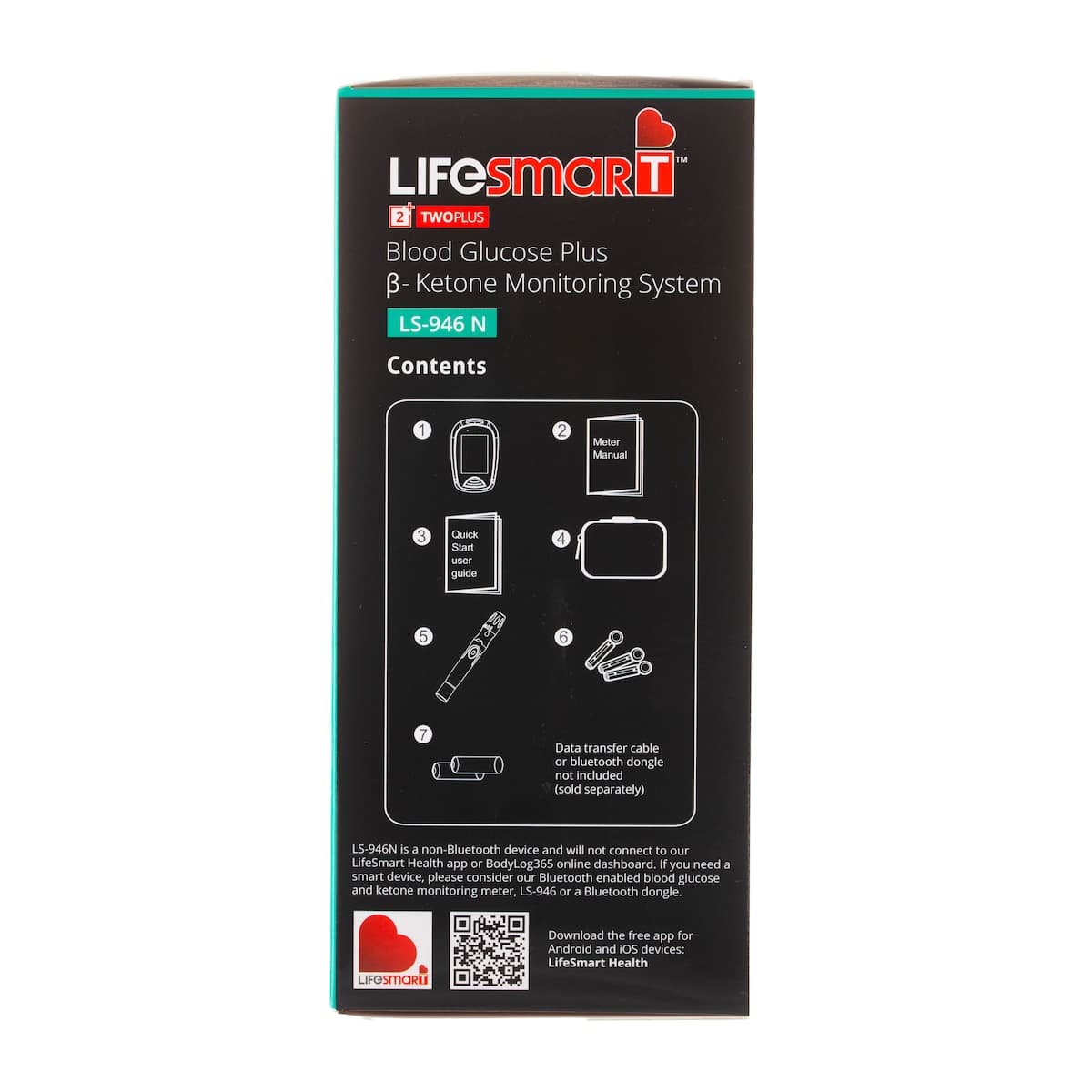 Thumbnail LifeSmart TwoPlus Blood Glucose plus B-Ketone Monitoring System