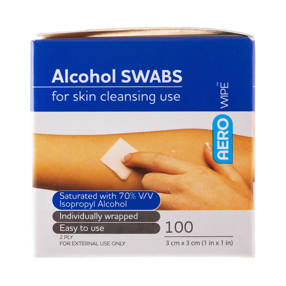 Thumbnail AeroWipe 70% Isopropyl Alcohol Swab Wipes 100 Pack