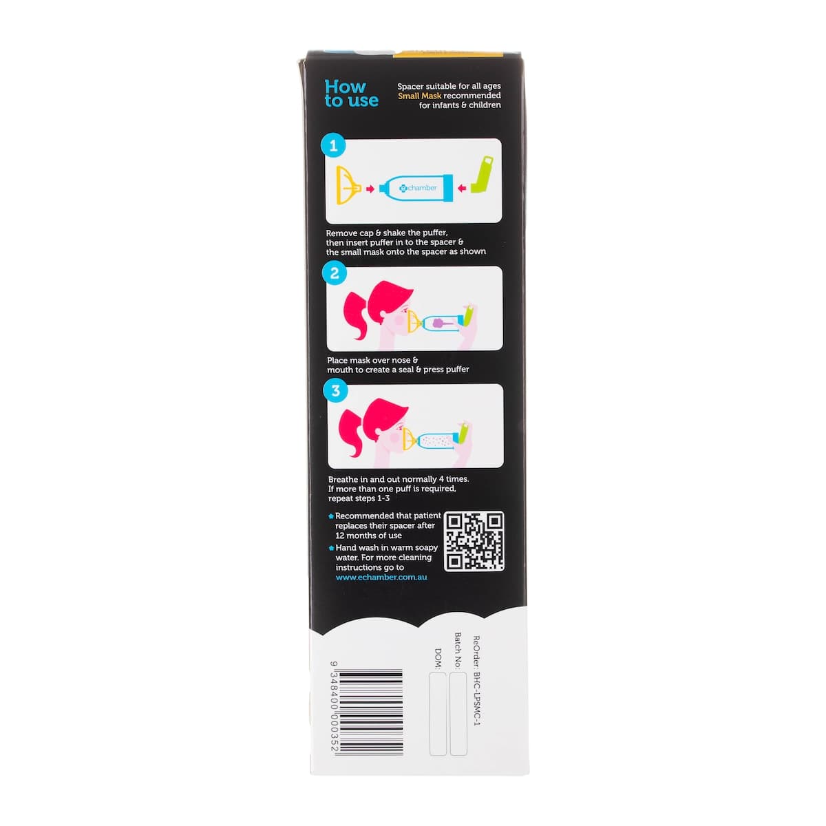 Thumbnail e-chamber La Petite Asthma Spacer + Small Mask