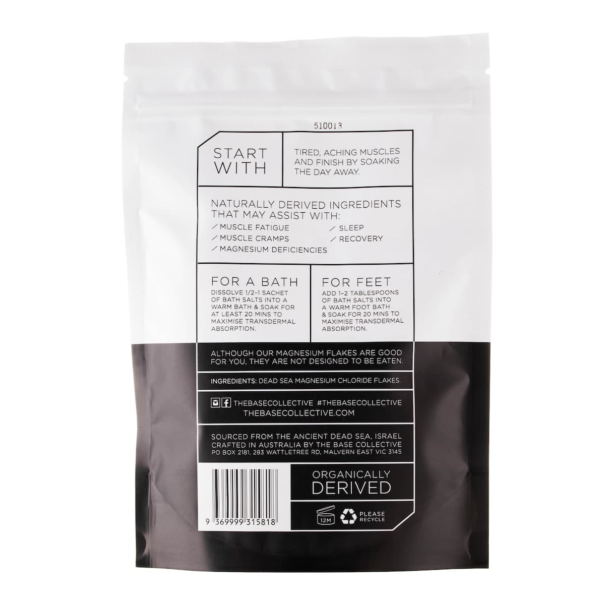 Thumbnail The Base Collective Magnesium Bath Salts 200g
