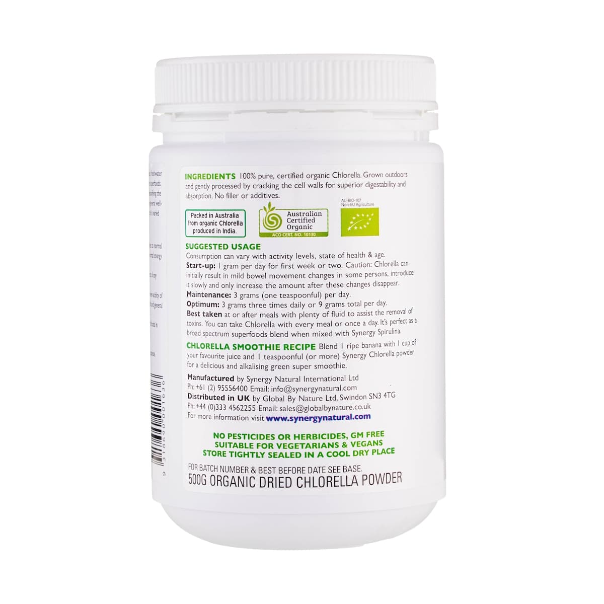 Thumbnail Synergy Natural Organic Chlorella Powder 500g