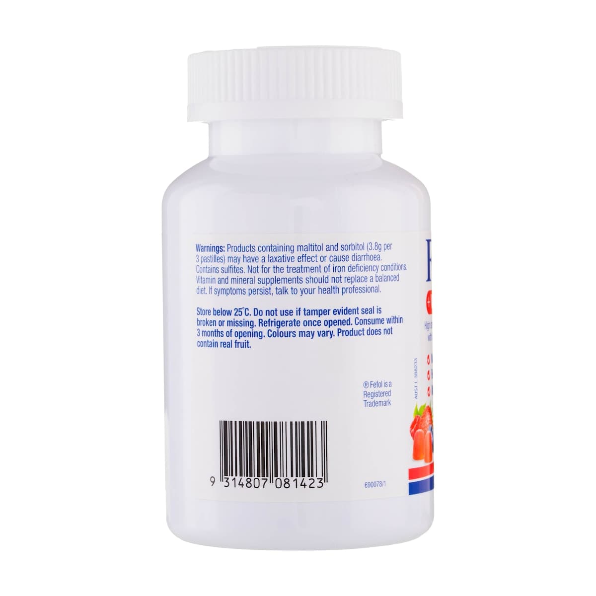 Thumbnail Fefol Fe-Iron + Vitamin C Gummies 60 Pack
