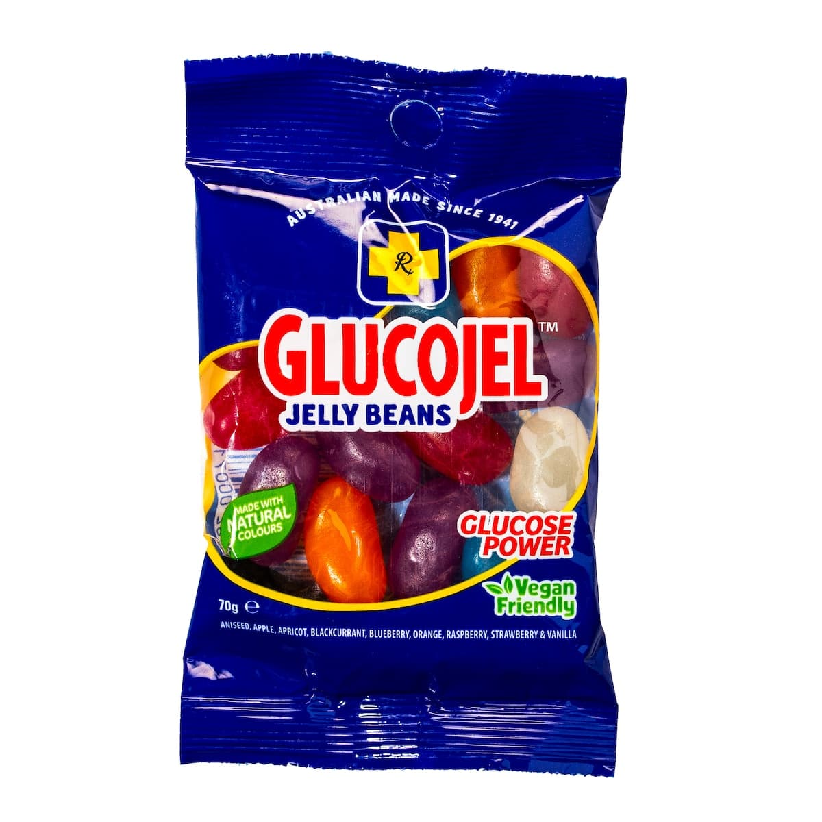Gold Cross Glucojel Jelly Beans Mixed 70g