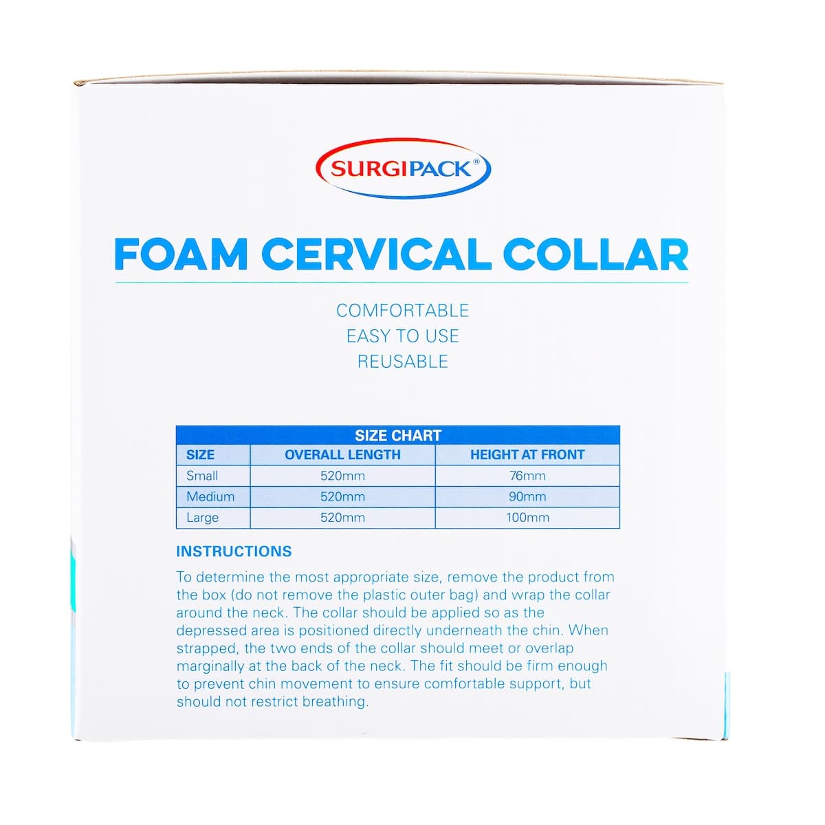 Thumbnail Surgipack Cervical Foam Collar Neck Support Small 1 Pack