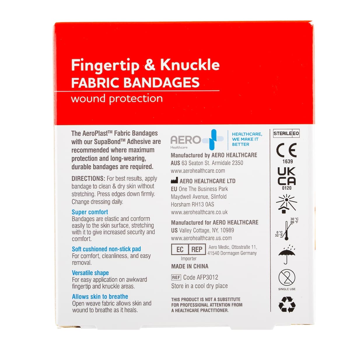 Thumbnail AeroPlast Fabric Finger & Knuckle Bandages Assorted 12 Pack