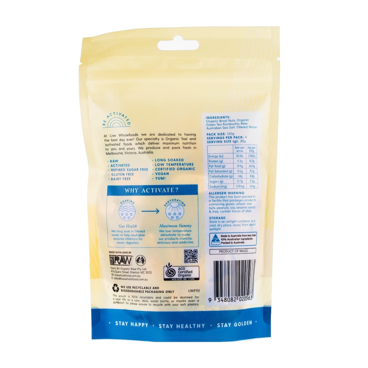 Thumbnail Live Wholefoods Organic Activated Brazil Nuts 120g