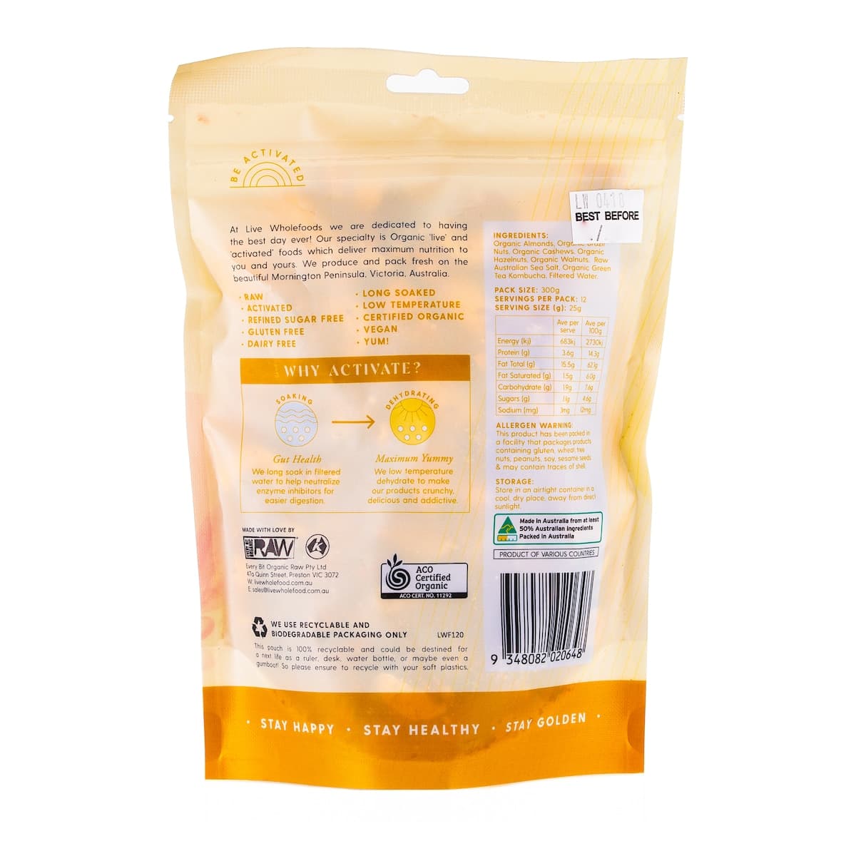 Thumbnail Live Wholefoods Organic Activated Mixed Nuts 300g