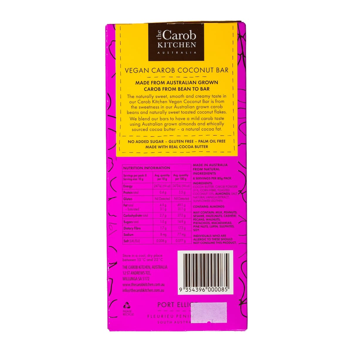 Thumbnail The Carob Kitchen Vegan Carob Coconut Bar 80g