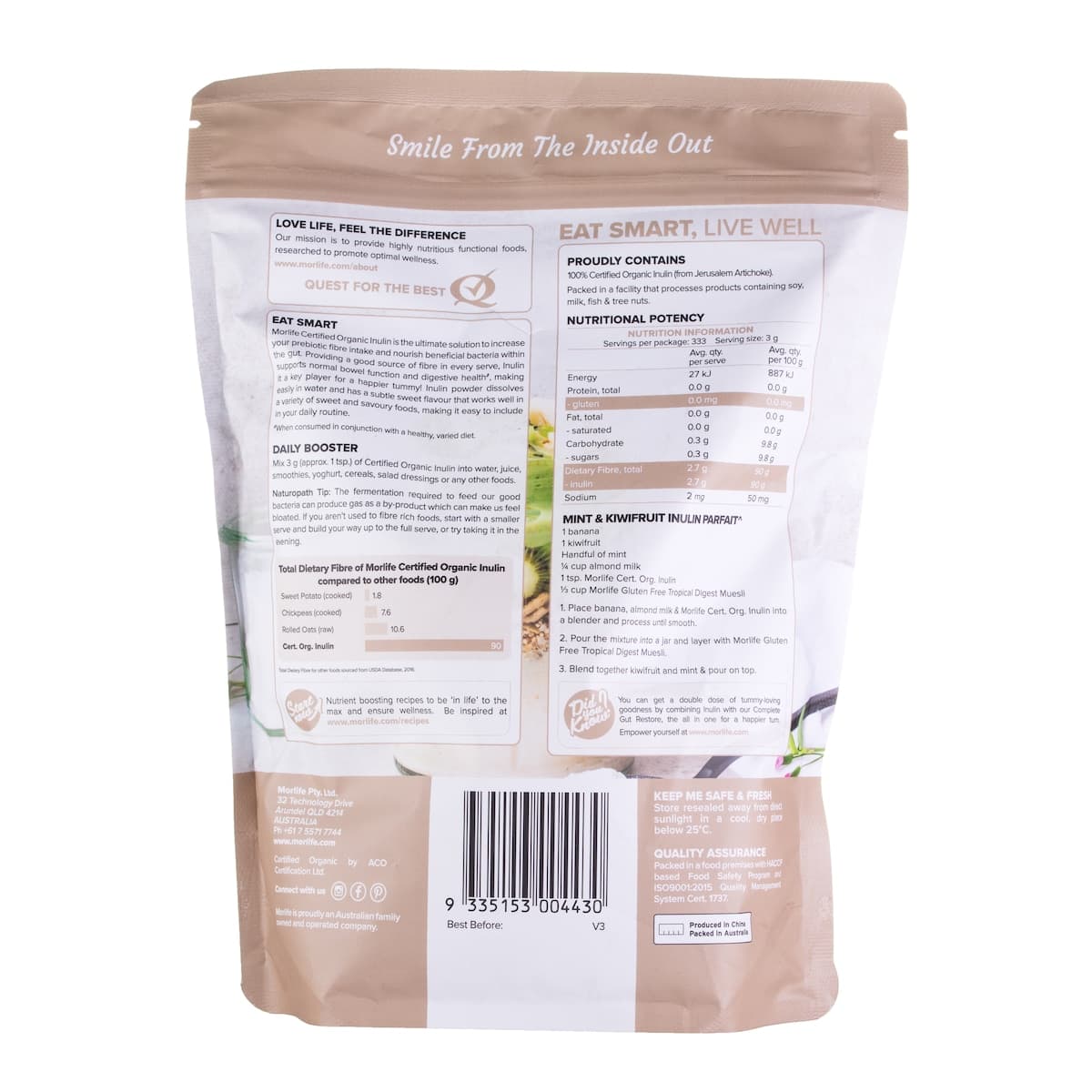 Thumbnail Morlife Certified Organic Inulin Powder 1kg