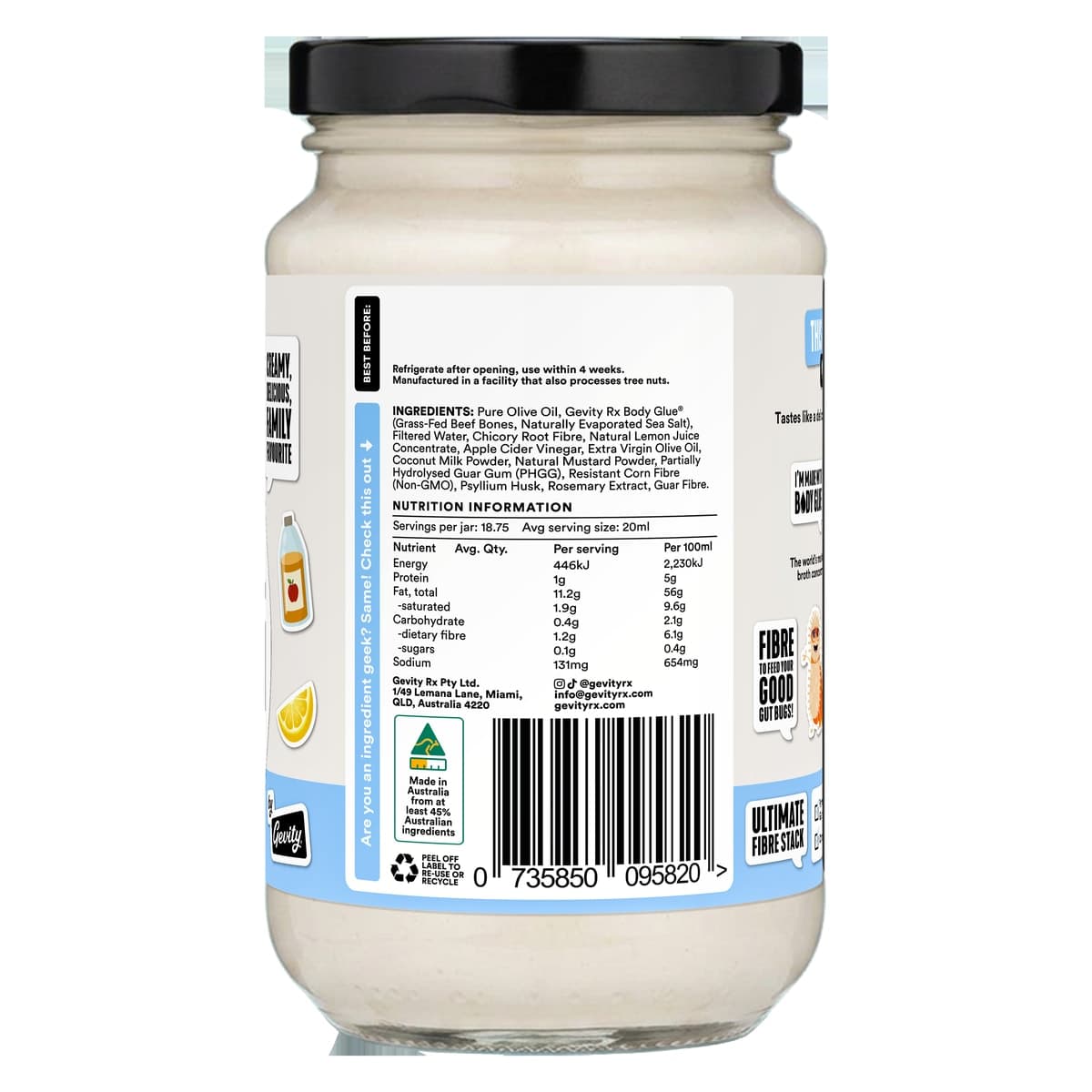 Thumbnail Gevity Rx Bone Broth Sauce Great Guts Mayo 375ml