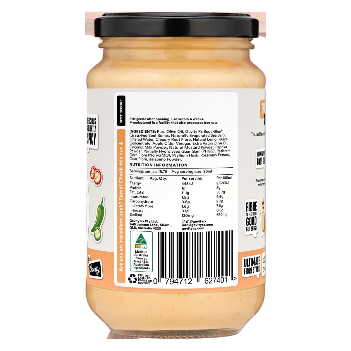 Thumbnail Gevity Rx Bone Broth Sauce Sriracha Mayo 375ml