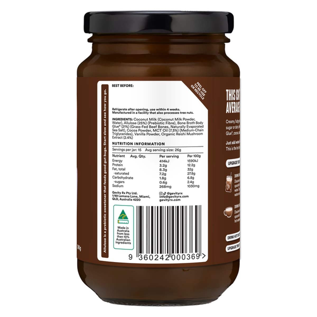Thumbnail Gevity Rx Chocolate Bone broth Concentrate Relax 390g