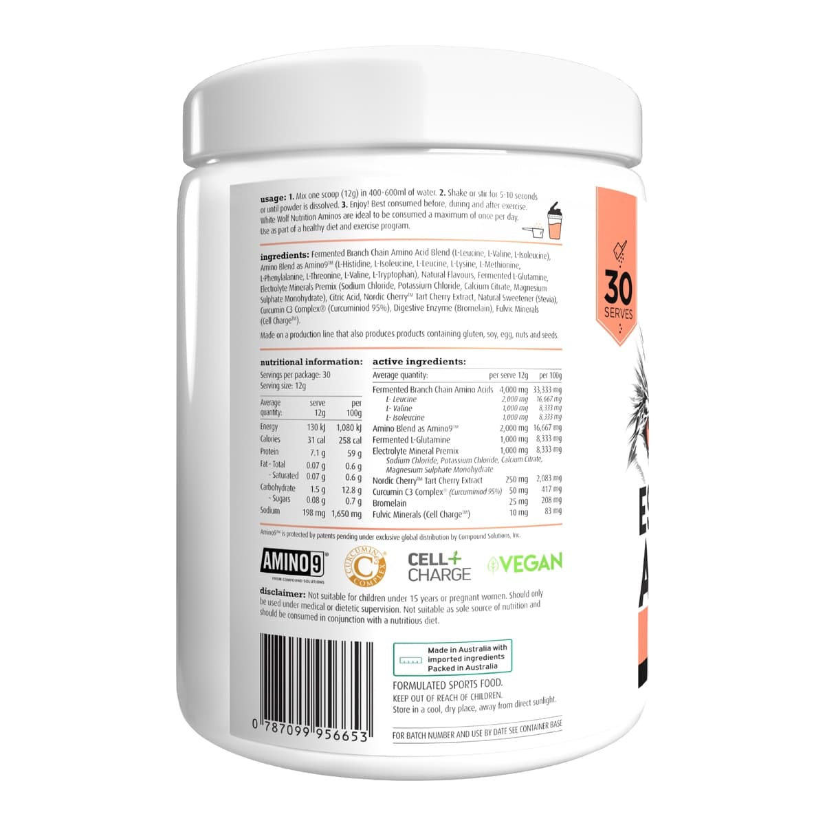 Thumbnail White Wolf Nutrition Aminos Juicy Peach 360G