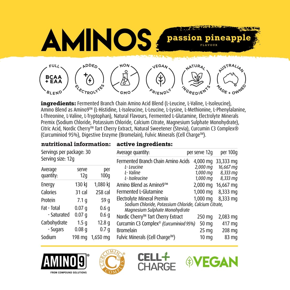Thumbnail White Wolf Nutrition Aminos Passion Pineapple 360G