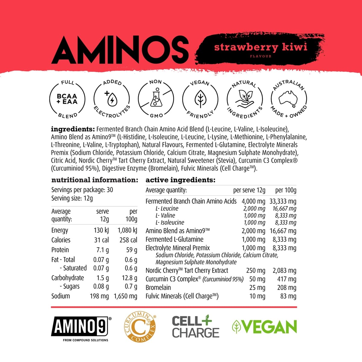 Thumbnail White Wolf Nutrition Aminos Strawberry Kiwi 360G