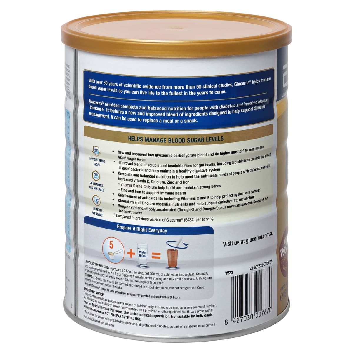Thumbnail Glucerna Shake Chocolate Flavour 850g